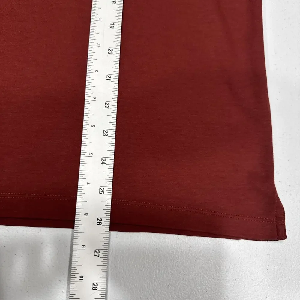 BANANA REPUBLIC Polo Shirt Mens Size L Luxury Touch Maroon Std Fit Short Sleeve